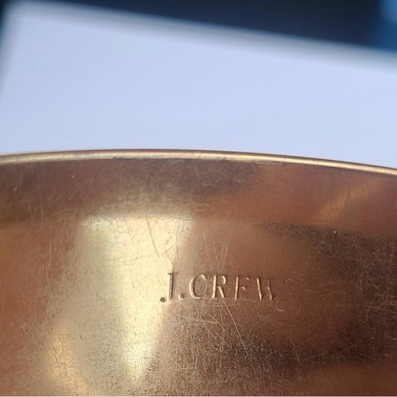 Signed J. Crew Gold and Cream Bangle Bracelet 2416 - Picture 5 of 5